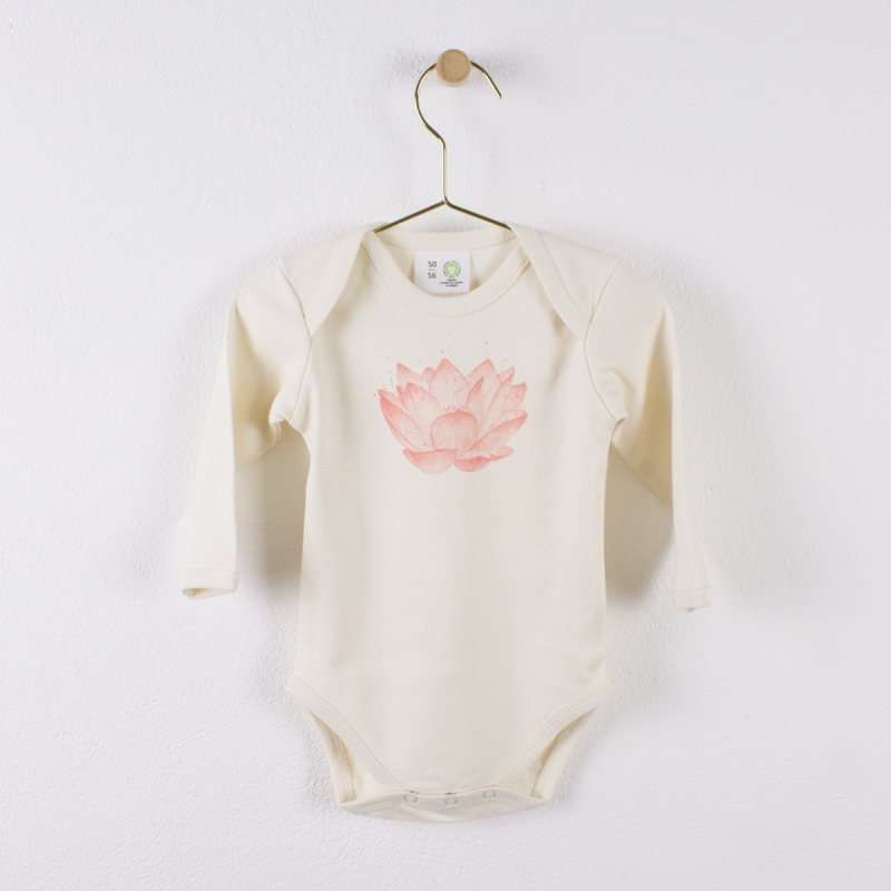 Lotus rosa | Baby-Body Langarm